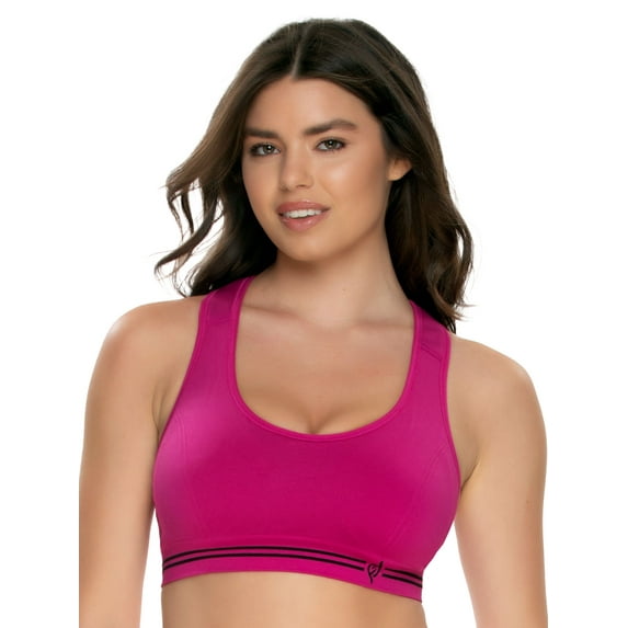 Felina | EnergyX Racerback Scoop Neck Sports Bra (Festival Fuchsia, X-Small)