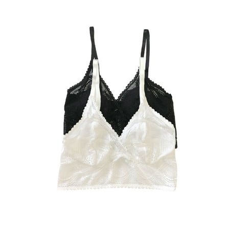 Felina | Finesse Cami Bralette 2-Pack | Bra | Lace | Support (Back To Basics, 1X2X)