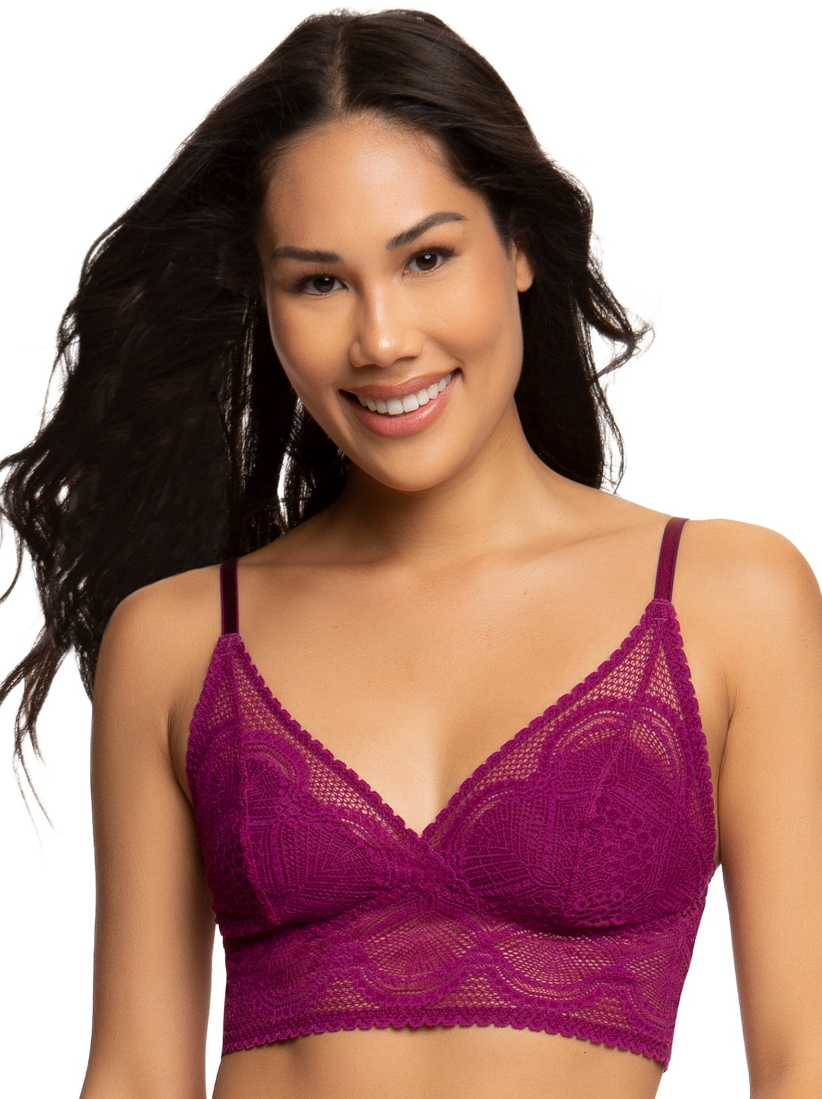 Felina Finesse Cami Bralette - Stretchy Lace Bralettes For Women - Sexy and  Comfortable - Inclusive Sizing, From Small To Plus Size. (Black Lily