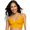 thumbnail image 1 of Felina Finesse Cami Bralette - Stretchy Lace Bralettes For Women - Sexy and Comfortable (Golden Yellow, 1X-2X), 1 of 2