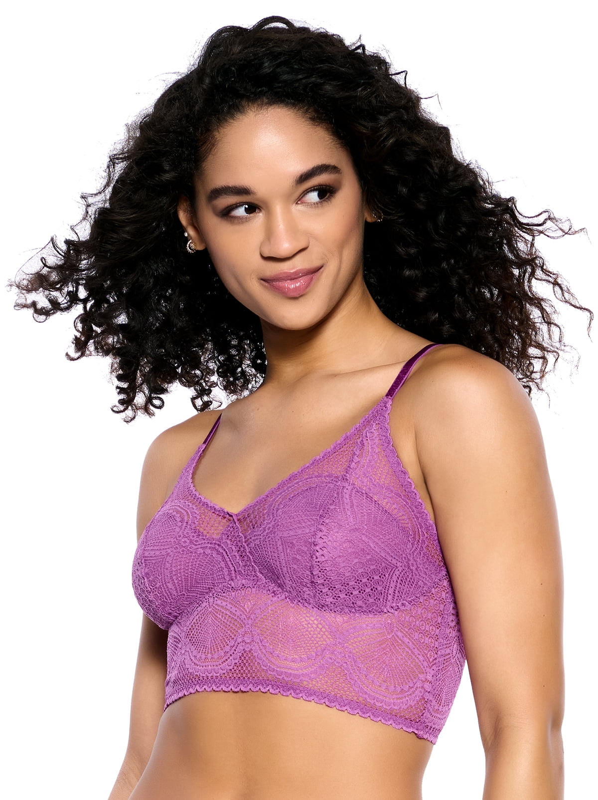 Felina Finesse Cami Bralette - Stretchy Lace Bralettes For Women - Sexy and  Comfortable - Inclusive Sizing, From Small To Plus Size. (Hyacinth, S-M) 