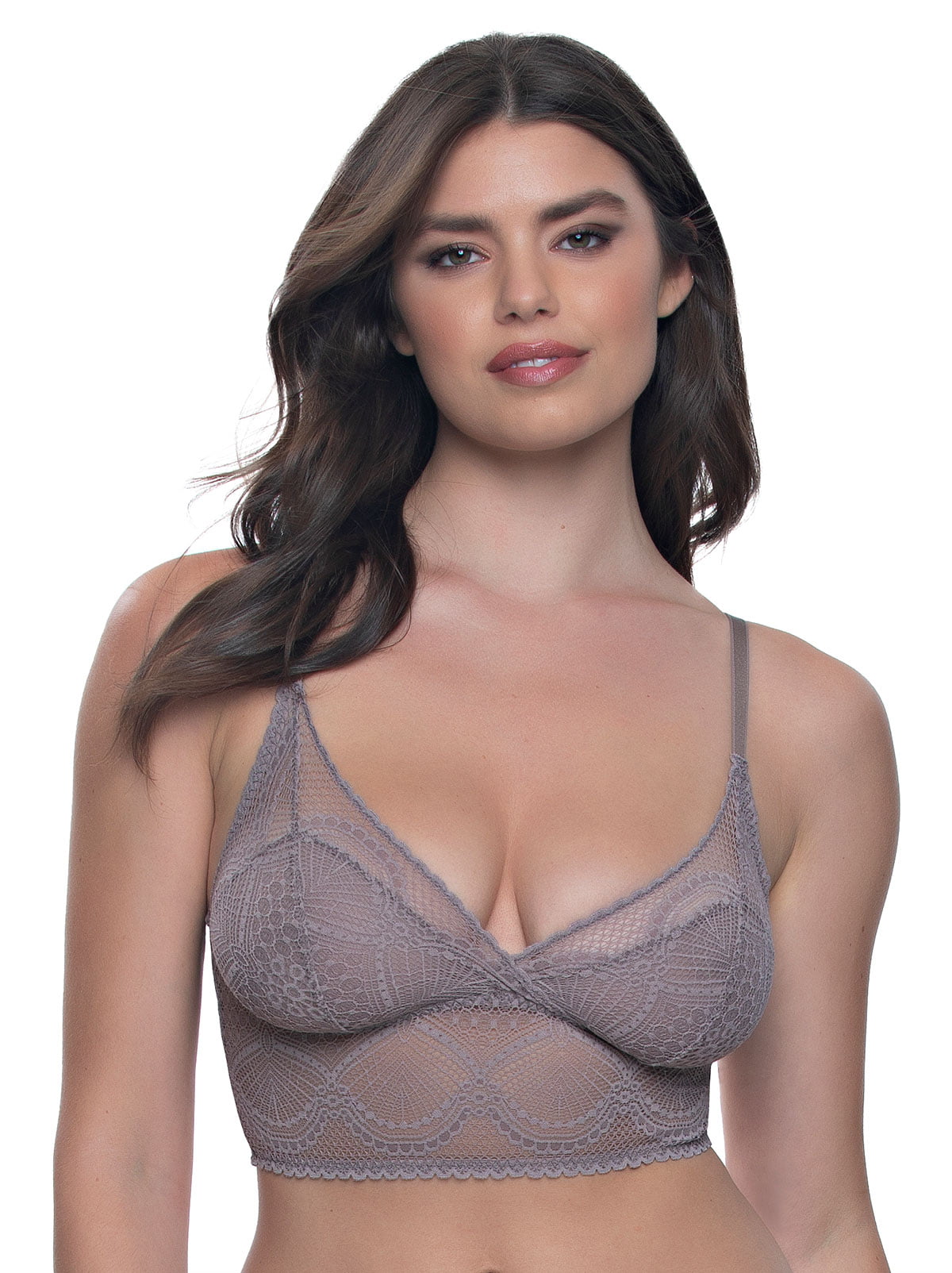 Felina Finesse Cami Bralette - Stretchy Lace Bralettes For Women - Sexy and  Comfortable - Inclusive Sizing, From Small To Plus Size. (Mink, S-M) 