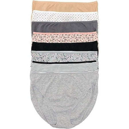 Felina Full Coverage Hi-Cut 8 Pack Women's Panties Assorted, Size: S