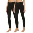 thumbnail image 1 of Felina | High-Waisted Legging 2-Pack w/ Hidden Pockets (Black, X-Small), 1 of 6