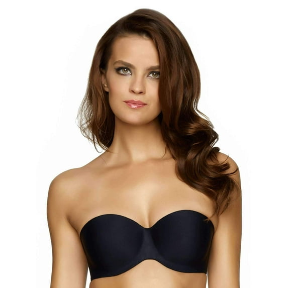 Felina | Hint Of Skin Strapless Contour Bra | Demi | Contour | Label Free (Black, 32D)