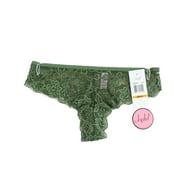 Felina Jezebel Womens 2 Pack Lace Tanga Thong, Green / Sunkiss Large