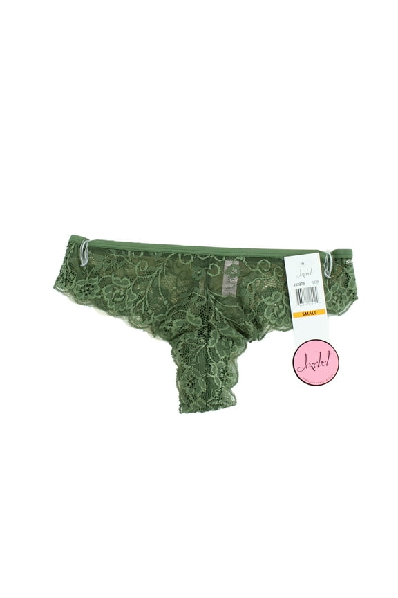 Felina Jezebel Womens 2 Pack Lace Tanga Thong, Green / Sunkiss (Large)