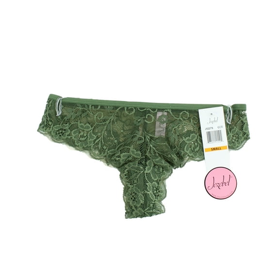 Felina Jezebel Womens 2 Pack Lace Tanga Thong, Green / Sunkiss (Large)