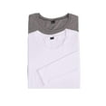 thumbnail image 1 of Felina | Key Item Long Sleeve Crew Neck Tee | Cotton & Modal | 2-Pack (Medium Heather Gray White, X-Large), 1 of 6