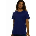 thumbnail image 1 of Felina Ladies' Plus Short Sleeve Crewneck T-Shirt, Ocean Tavern Blue 2XL, 1 of 1