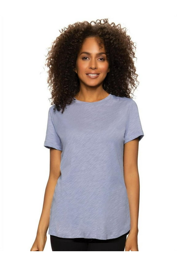 Ladies' Plus Short Sleeve Crewneck T-Shirt, Silver Bullet 2X