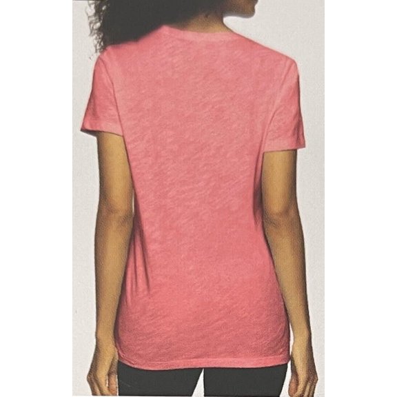 Felina Ladies' V-Neck Slub Tee Relaxed Fit Short Sleeve T-Shirt (1395369)