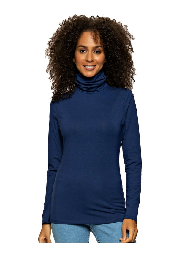 | Long Sleeve Cotton Modal Turtleneck | Base Layer (Medium, Medium)