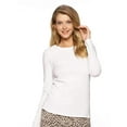 thumbnail image 1 of Felina | Long Sleeve Crew Neck Shirt | Cotton & Modal (White, Medium), 1 of 5