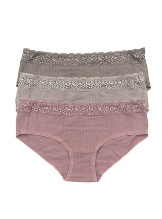 3-Pack Women High Waist Lace Briefs Floral Modal Tummy Control Underwear  Panties Full Coverage Sexy Panty