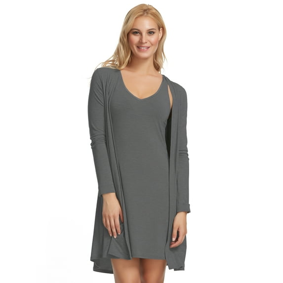 Felina Modal Tank Chemise And Wrap - Womens Loungewear, Posh Pajama Sets For Women - Lounge Set