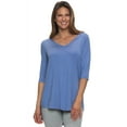 thumbnail image 1 of Felina | Modal V-Neck Tunic Top | Women's Shirt (Bleached Denim, 2X), 1 of 3