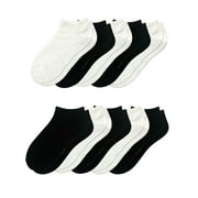 FELINA | No-Show Bamboo Women's Socks | 10-Pack (Black White, One Size)