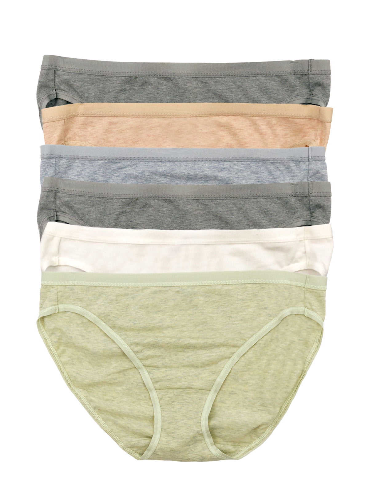 Felina Organic Cotton Bikini Underwear for Women - Bikini Panties for  Women, Seamless Panties for Women (6-Pack) (Shades of Granite, X-Large) 