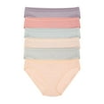 thumbnail image 1 of Felina Organic Cotton Bikini Underwear for Women - Bikini Panties for Women, Seamless Panties for Women (6-Pack), 1 of 3