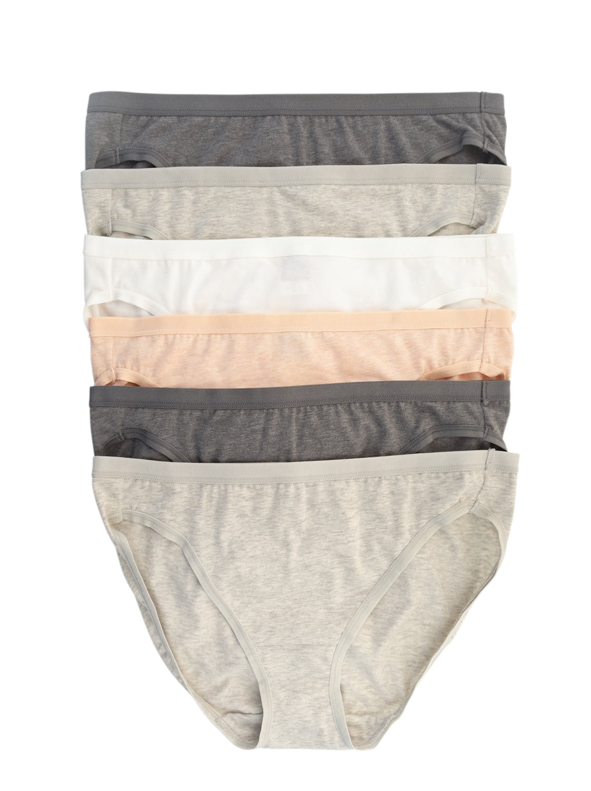 Felina Organic Cotton Bikini Underwear for Women - Bikini Panties for Women,  Seamless Panties for Women (6-Pack) (Nature Walk, X-Large) 