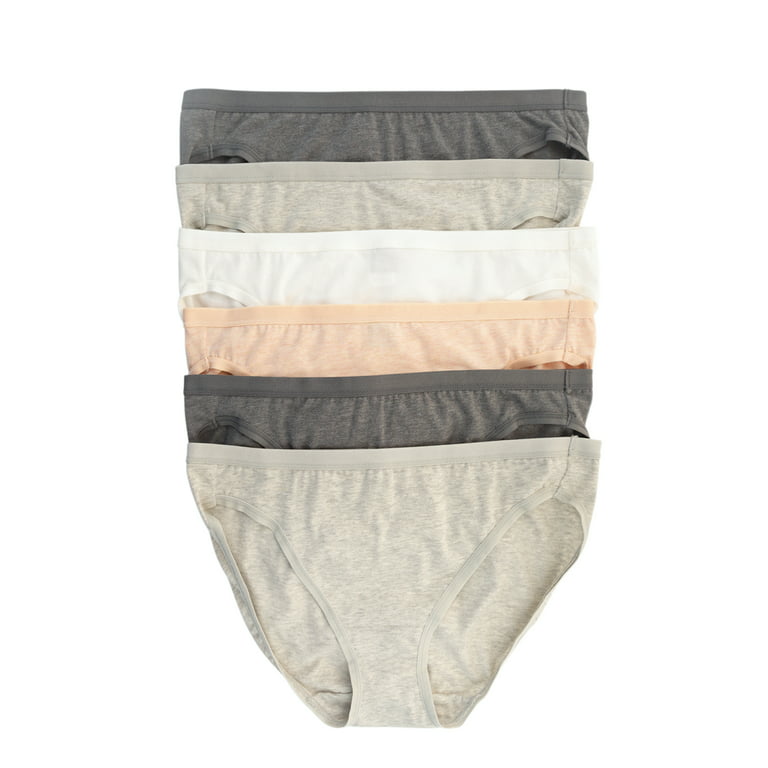 Felina Organic Cotton Bikini Underwear for Women - Bikini Panties for  Women, Seamless Panties for Women (6-Pack) (Shades of Granite, X-Large) 