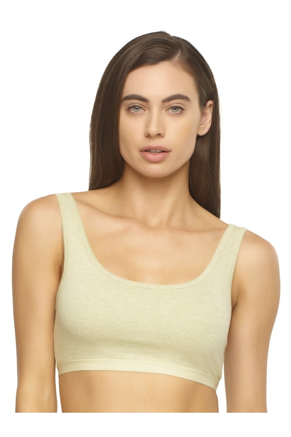 | Organic Cotton Bralette for Women | Super Soft & From Plant-Based Dyes (Aloe, X-Small)