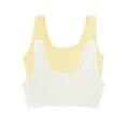 thumbnail image 1 of Felina | Organic Cotton Stretch Bralette | 2-Pack (Daffodil Cloud, Medium), 1 of 3