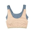 thumbnail image 1 of Felina | Organic Cotton Stretch Bralette | 2-Pack (Sky Wheat, Medium), 1 of 5