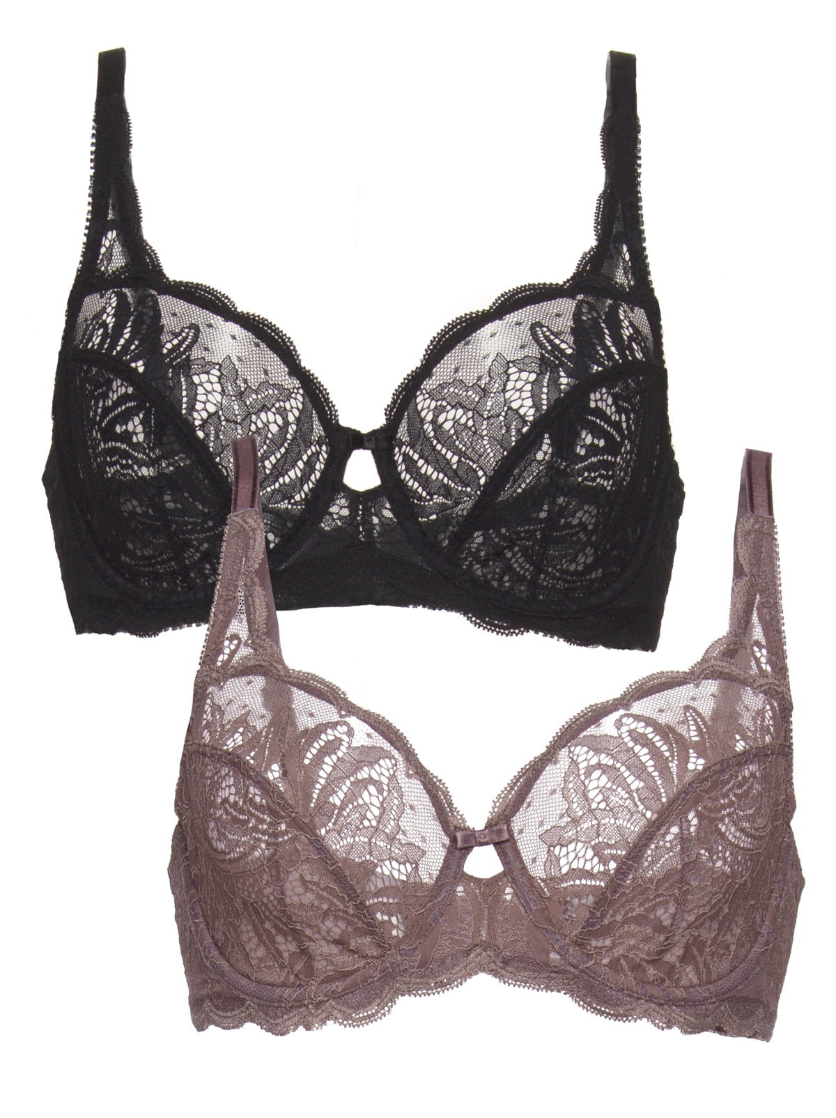 Chantelle Day To Night Full Coverage Unlined Bra - Floral Lace, Underwire, Black, Size 36H