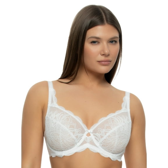 Felina - Paramour Peridot Lace Full Coverage Unlined Bra for Women