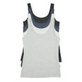 thumbnail image 1 of Felina Reversible Cotton Women’s Tank Top | 4-Pack (Beautiful Blues, Large), 1 of 1
