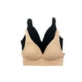 thumbnail image 1 of Felina | Seamless Wireless Bra 2 Pack | Removable Pads (Black Warm Neutral, Small), 1 of 6