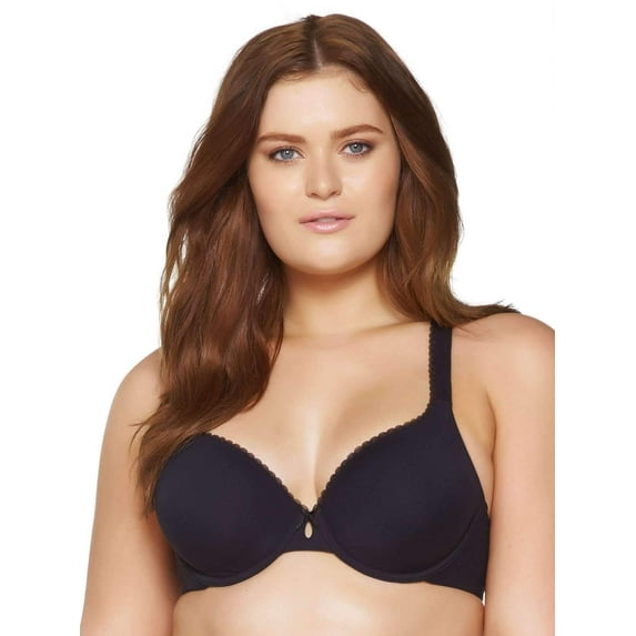 Felina | Sensational T-Shirt Bra | Seamless Stetch Cups | Ultra Soft (Black, 40C)