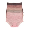 thumbnail image 1 of Felina | Signature Stretchy Lace Hi-Waisted Boyleg Panty 5-Pack (Blush Tones, Small), 1 of 1
