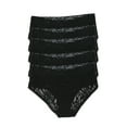 thumbnail image 1 of Felina Signature Stretchy Lace Low Rise Hipster 5-Pack | Panty (Black, Large), 1 of 1