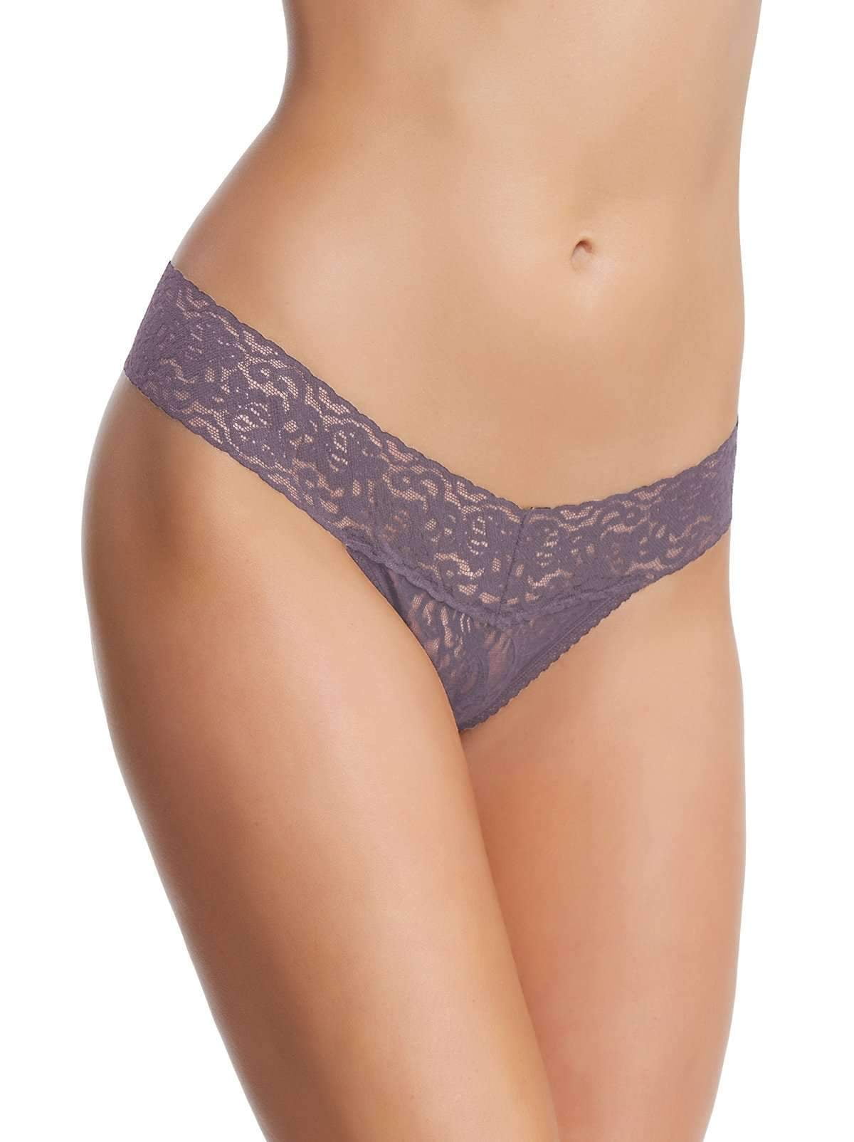Felina | Signature Stretchy Lace Hi-Waisted Boyleg Panty (Evening Blue,  Large)