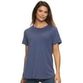 thumbnail image 1 of Felina | Slub Jersey Crew Neck T-Shirt (Crystal Blue, Medium), 1 of 2