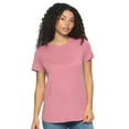 thumbnail image 1 of Felina | Slub Jersey Crew Neck T-Shirt (Heather Rose, XX-Large), 1 of 2