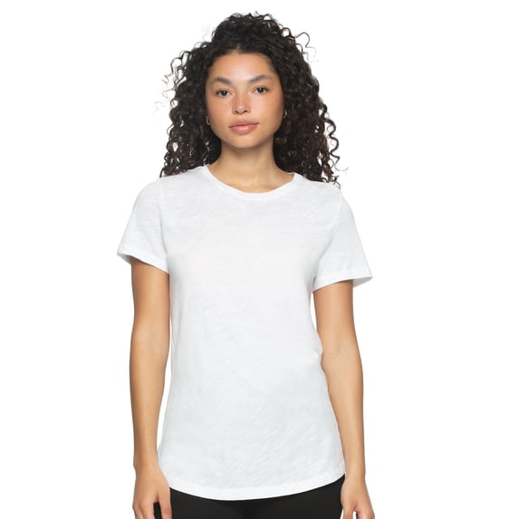 Felina | Slub Jersey Crew Neck T-Shirt (White, Small)