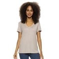 thumbnail image 1 of Felina | Slub Jersey V-Neck Tee | Short Sleeve T-Shirt (Atmosphere, X-Large), 1 of 2