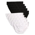 thumbnail image 1 of Felina Smooth Low Rise Bikini Panties - Seamless Underwear for Women, Panties for Women (10-Pack) (Black White, Medium), 1 of 3