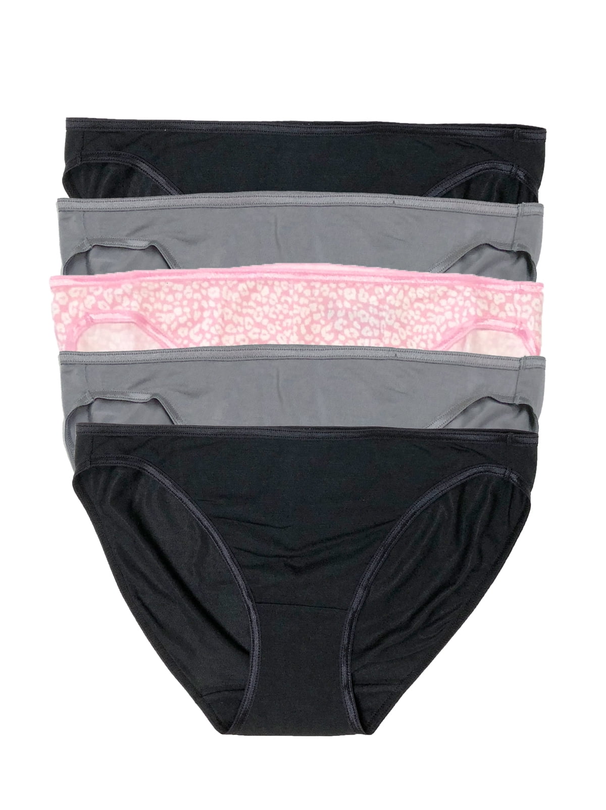 Felina Stretchy Lace Trimmed Bikini Underwear - Sexy Underwear for Women,  Bikini Panties, Seamless Panties 5-Pack