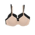 thumbnail image 1 of Felina | So Smooth Modal Everyday Demi T-Shirt Bra | Lightly Padded | 2-Pack (Black Warm Neutral, 32C), 1 of 7