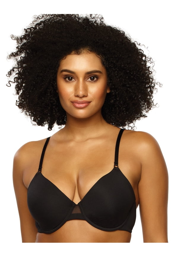 | So Smooth Modal Everyday Demi T-Shirt Bra | Lightly Padded | Ultra Smooth (Black, 36B)