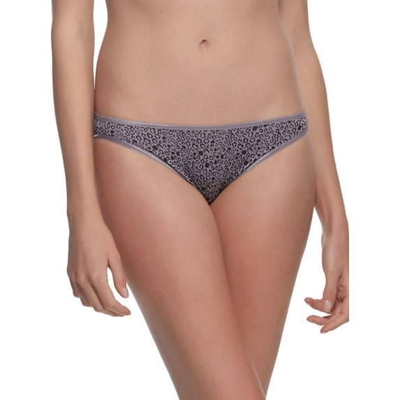 Felina | So Smooth Modal Low Rise Bikini | No Visible Panty Lines (Mauve Taupe Animal, Large)