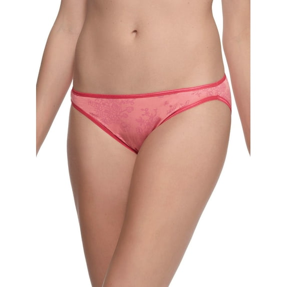 Felina | So Smooth Modal Low Rise Bikini | No Visible Panty Lines (Strawberry Pink, Medium)