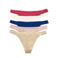 thumbnail image 1 of Felina | So Smooth Modal Low Rise Thong | Panties | 5 Pack (All About July, X-Large), 1 of 3