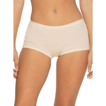 Felina | So Smooth Modal Midrise Boyshort | Panty | Tagless (Bare, X-Large)
