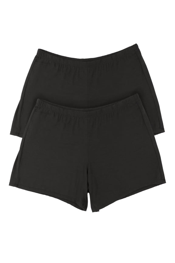 | So Smooth Modal Sleep Short 2-Pack (Black, Small)